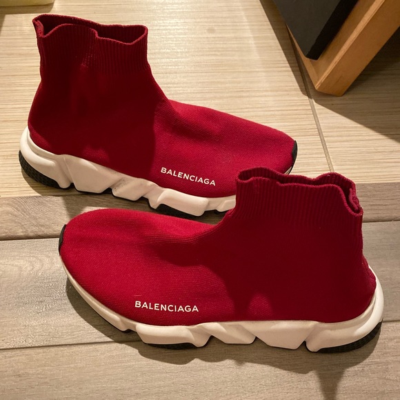 Balenciaga Sock Boot Sneakers RED - Picture 1 of 8